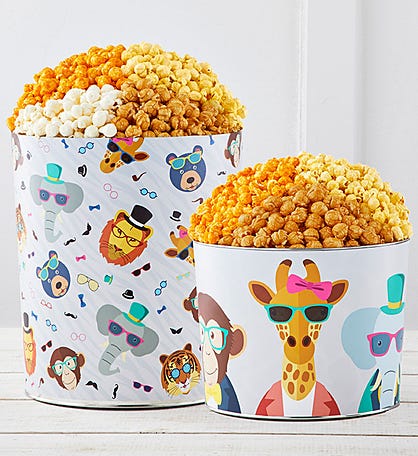 Party Animals Popcorn Tins
